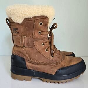 Sorel Tivoli IV Parc Waterproof Boots Women's 7/8 Velvet Tan Wool Gorpcore READ